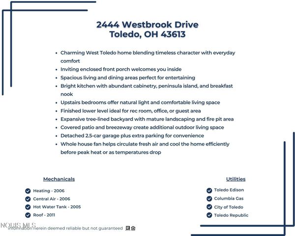 2444 Westbrook Drive, Toledo, OH 43613