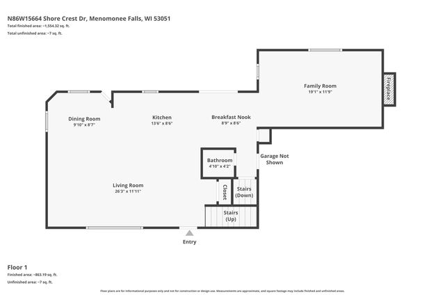 N86W15664 Shore Crest DRIVE, Menomonee Falls, WI 53051