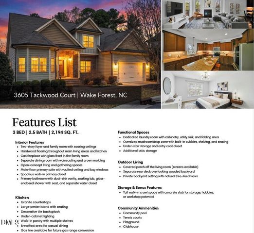 3605 Tackwood Court, Wake Forest, NC 27587