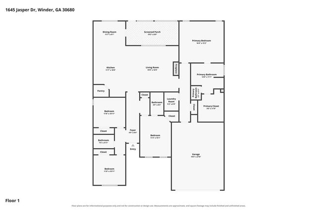 1645 Jasper Drive, Winder, GA 30680