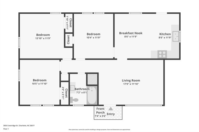 3935 Crestridge Drive, Charlotte, NC 28217