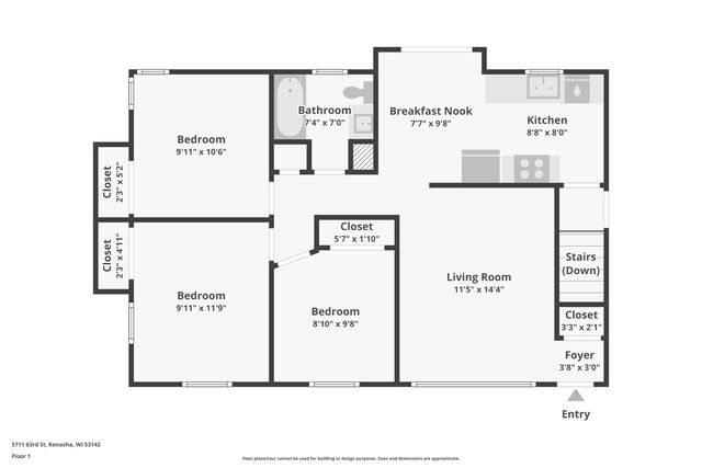 5711 63rd STREET, Kenosha, WI 53142