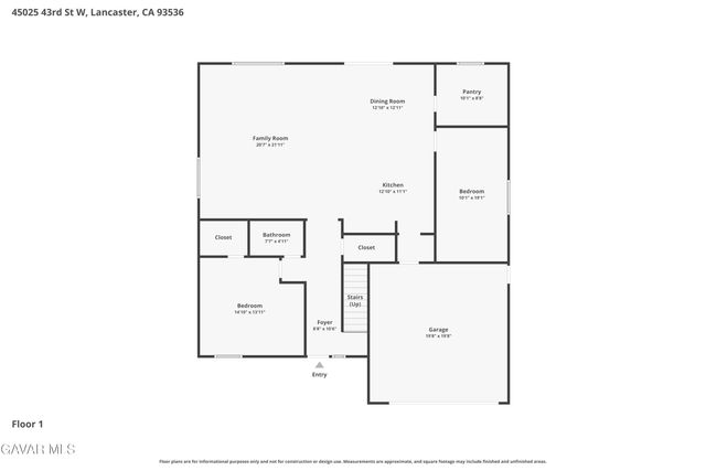 45025 W 43rd Street, Lancaster, CA 93536