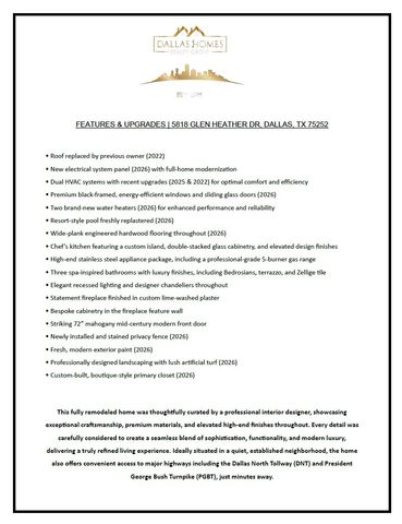 5818 Glen Heather Drive, Dallas, TX 75252