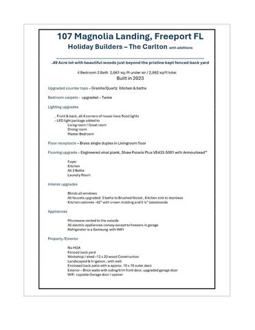 107 Magnolia Landing Drive, Freeport, FL 32439