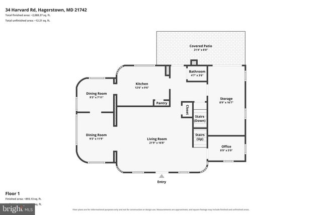 34 HARVARD RD, Hagerstown, MD 21742