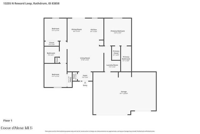 13255 Reward LOOP, Rathdrum, ID 83858