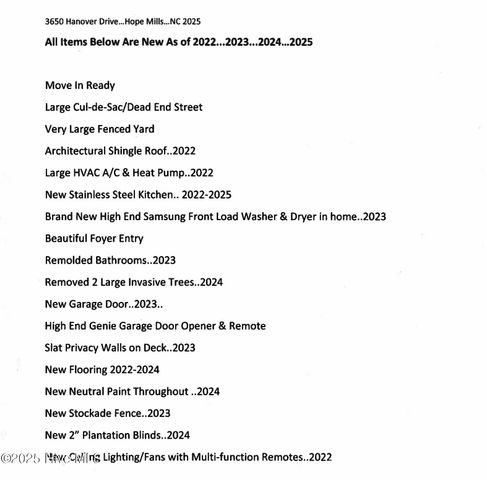 3650 Hanover Drive, Hope Mills, NC 28348