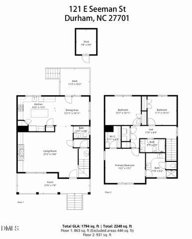121 E Seeman Street, Durham, NC 27701