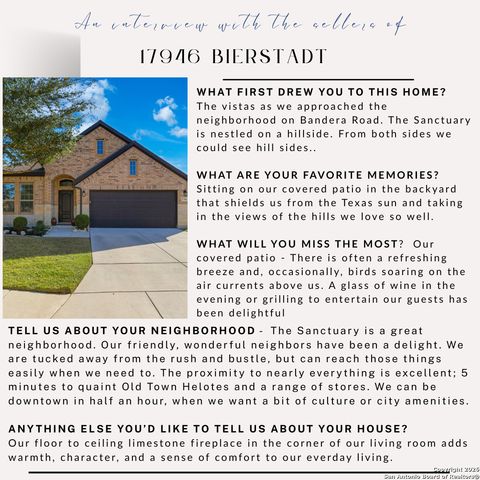 17946 Bierstadt, Helotes, TX 78023