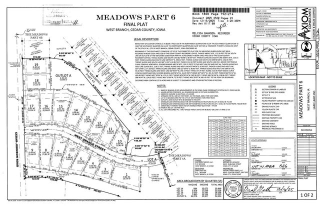 Lot 15 Meadows Subdivision Part 6, West Branch, IA 52358