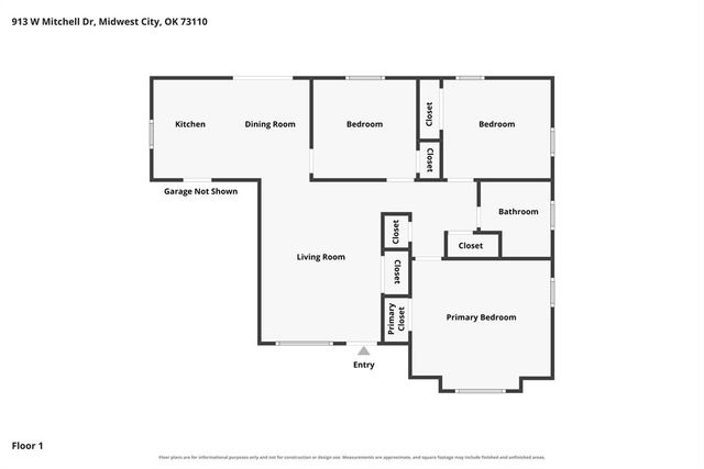913 W Mitchell Drive, Midwest City, OK 73110