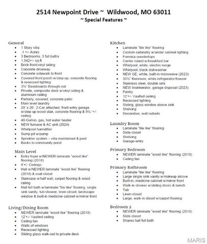 2514 Newpoint Drive, Wildwood, MO 63011