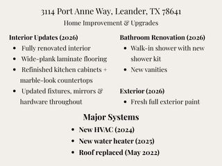 3114 Port Anne WAY, Leander, TX 78641