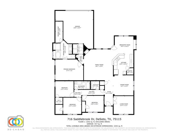 716 Saddlebrook, Desoto, TX 75115