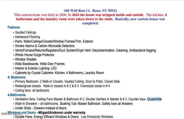 346 Wolf Run Court, Reno, NV 89511