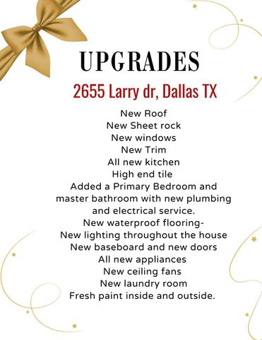 2655 Larry Drive, Dallas, TX 75228
