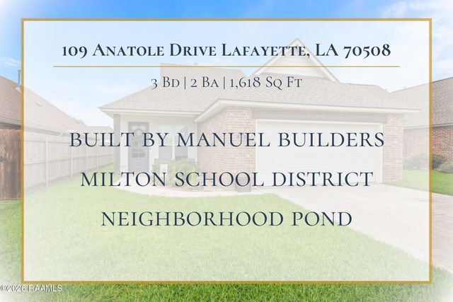 109 Anatole Drive, Lafayette, LA 70508
