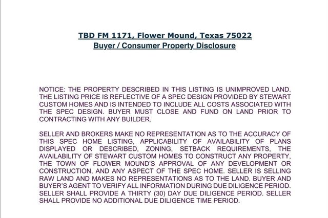 TBD FM1171, Flower Mound, TX 75022