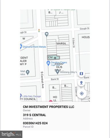 319-321 S CENTRAL AVE, Baltimore, MD 21202