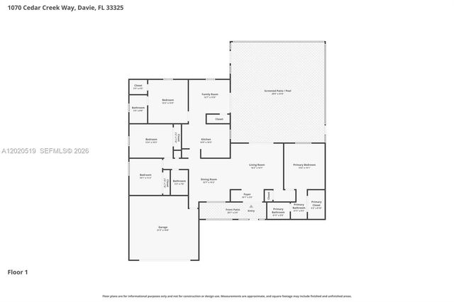 1070 Cedar Creek Way, Davie, FL 33325