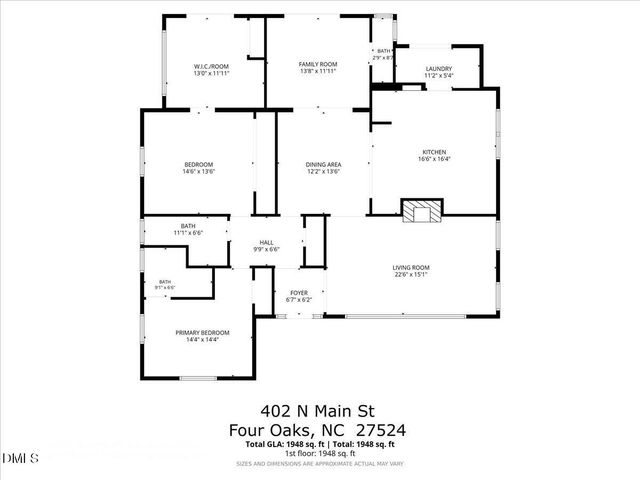 402 N Main Street, Four Oaks, NC 27524