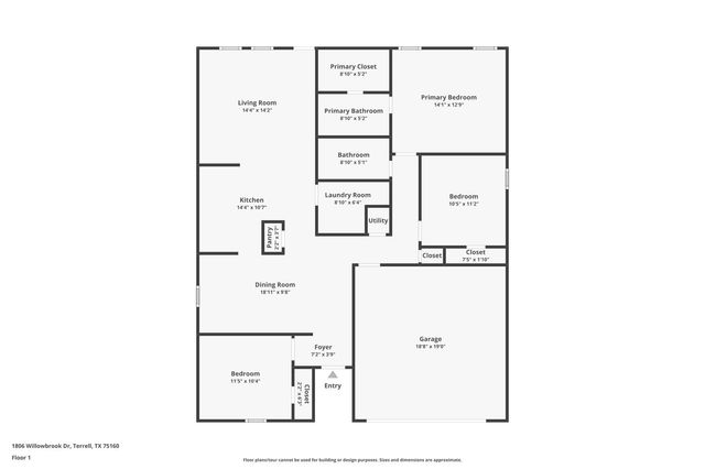 1806 Willowbrook Drive, Terrell, TX 75160