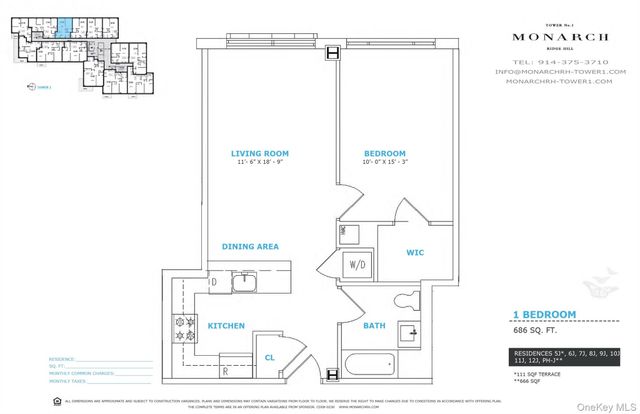 701 Ridge Hill Boulevard 11J, Yonkers, NY 10710