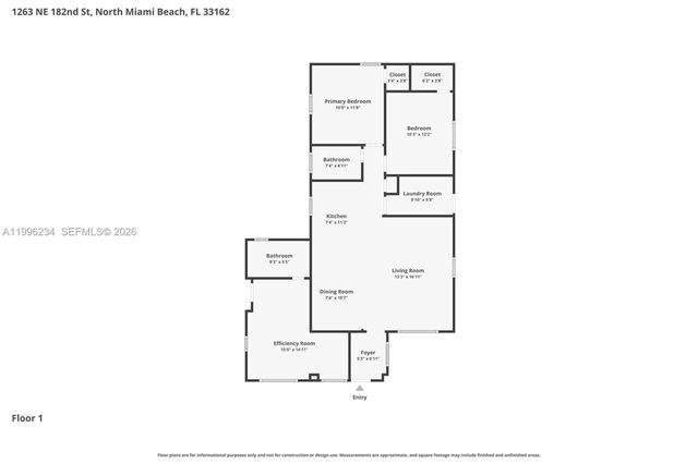 1263 NE 182nd St, North Miami Beach, FL 33162