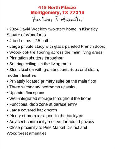 419 N Pilazzo Street, Montgomery, TX 77316