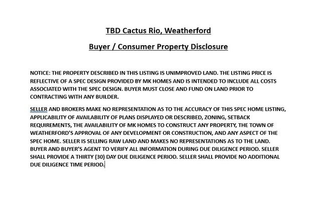 714 Cactus Rio Drive, Weatherford, TX 76087