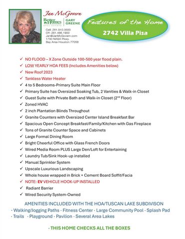 2742 Villa Pisa Lane, League City, TX 77573