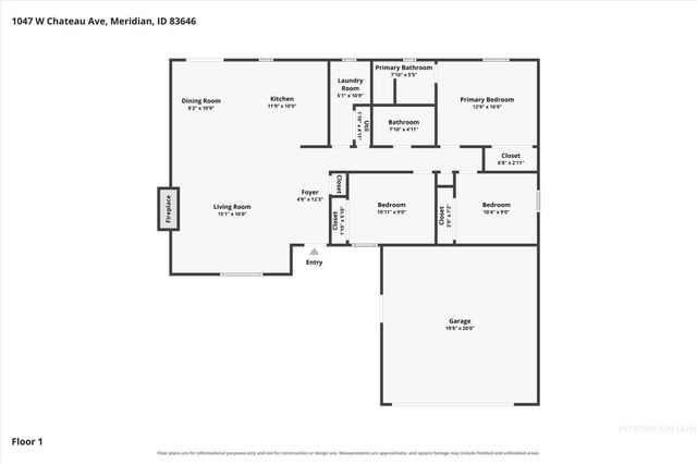 1047 W Chateau Ave, Meridian, ID 83646