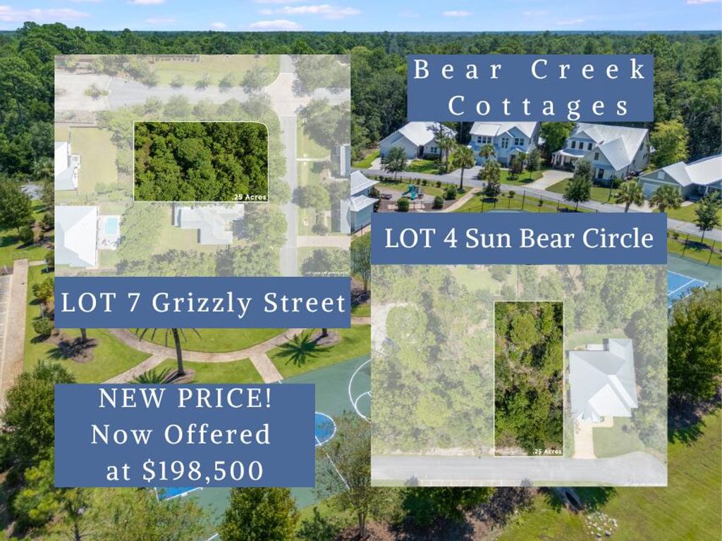 Lot 4 & Lot 7 Bear Creek Cottages, Freeport, FL 32439