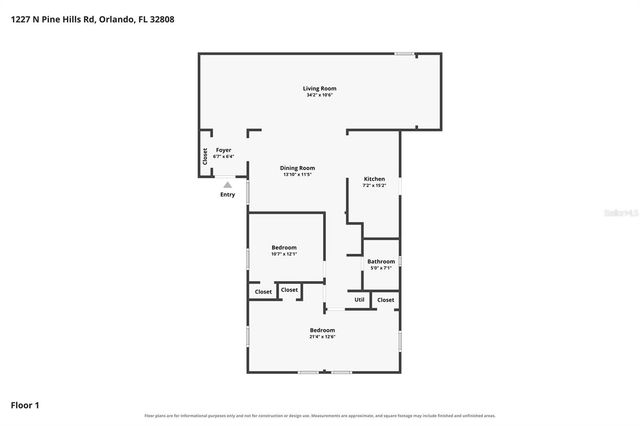 1227 N PINE HILLS ROAD, Orlando, FL 32808
