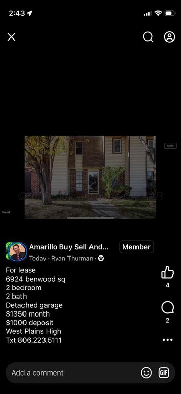 6924 Benwood Square, Amarillo, TX 79109