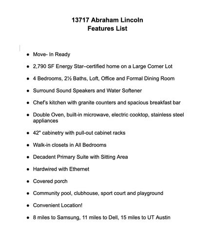 13717 Abraham Lincoln ST, Manor, TX 78653