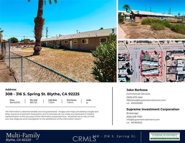316 S Spring Street, Blythe, CA 92225