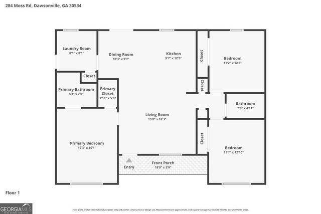 284 Moss Road, Dawsonville, GA 30534