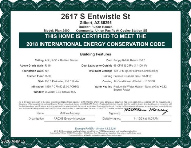 2617 S ENTWISTLE Street, Gilbert, AZ 85295