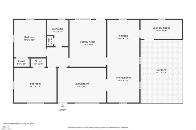 204 Country Club RD, Franklin, VA 23851