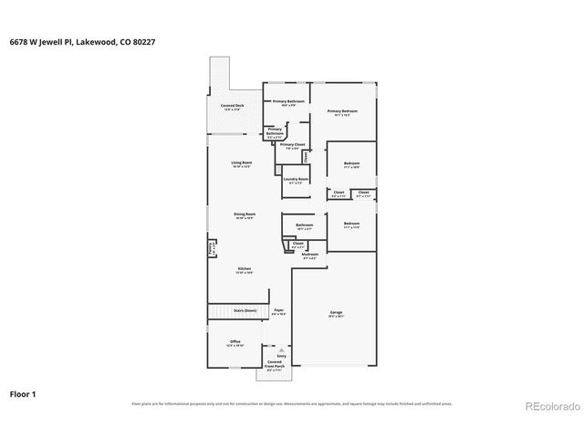 6678 W Jewell Pl, Lakewood, CO 80227