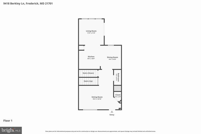 9418 BERKLEY LN, Frederick, MD 21701