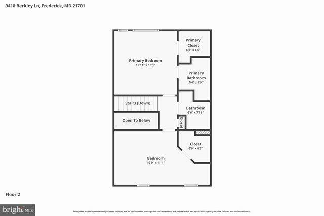 9418 BERKLEY LN, Frederick, MD 21701