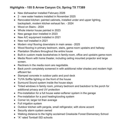 155 S Arrow Canyon Circle, Spring, TX 77389