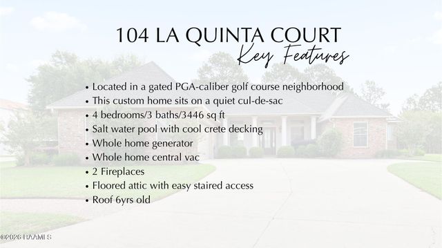 104 La Quinta Court, Broussard, LA 70518