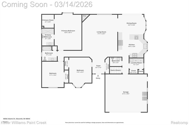 48302 Adams Drive, Macomb Township, MI 48044