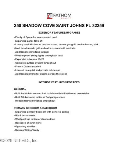 250 SHADOW Cove, St. Johns, FL 32259