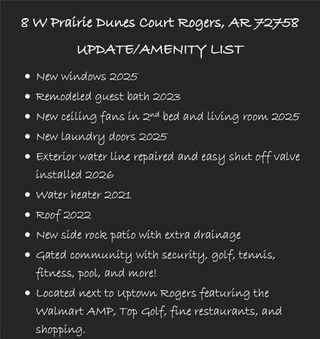 8 W Prairie Dunes Court, Rogers, AR 72758