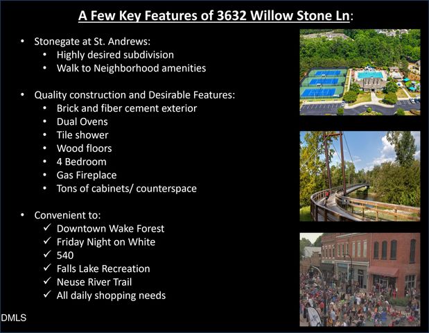 3632 Willow Stone Lane, Wake Forest, NC 27587